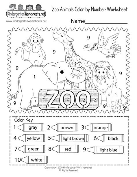 In this fun theme children will learn all about a wide variety of animals and the habitats they live in. zoo animals color by number worksheet free printable digital pdf