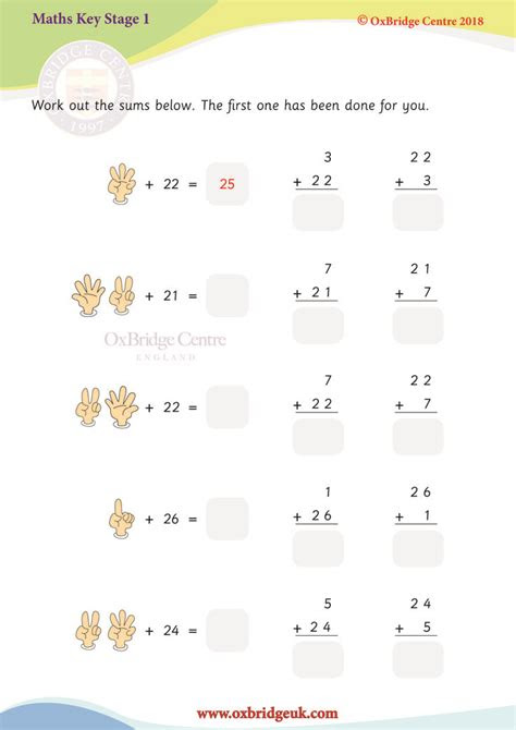  addition ks1 maths worksheets free ks1