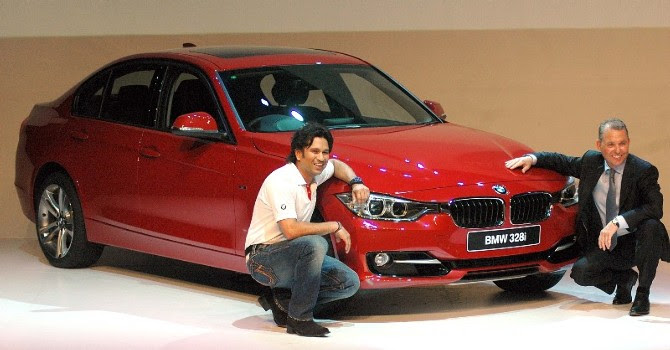 Sachin Tendulkar launches BMW 3 Series Car in India photos