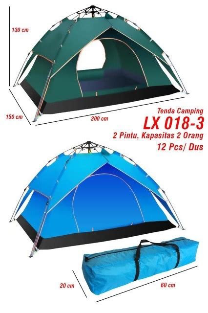 jual tenda camping kemah outdoor anti air otomatis muat   lx
