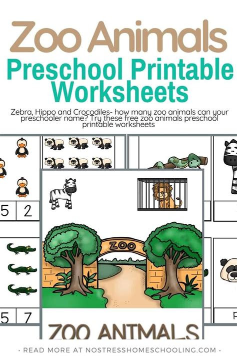  free printable zoo animals worksheets pre k printable preschool