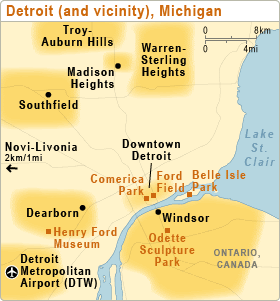 Usa Map Detroit