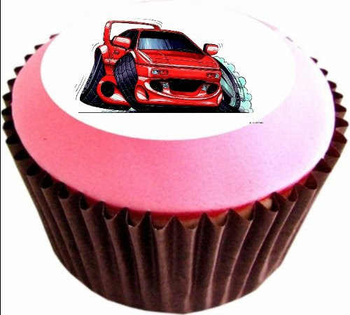 LOTUS ESPRIT 12 x 38mm (1.5 Inch)Cake Toppers Edible wafer paper 546