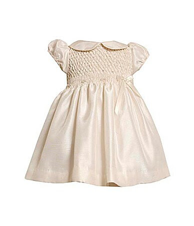 Bonnie Jean Toddler Sequin Smocked Shantung Dress