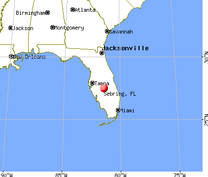 Map Sebring Florida Surrounding Areas 2018