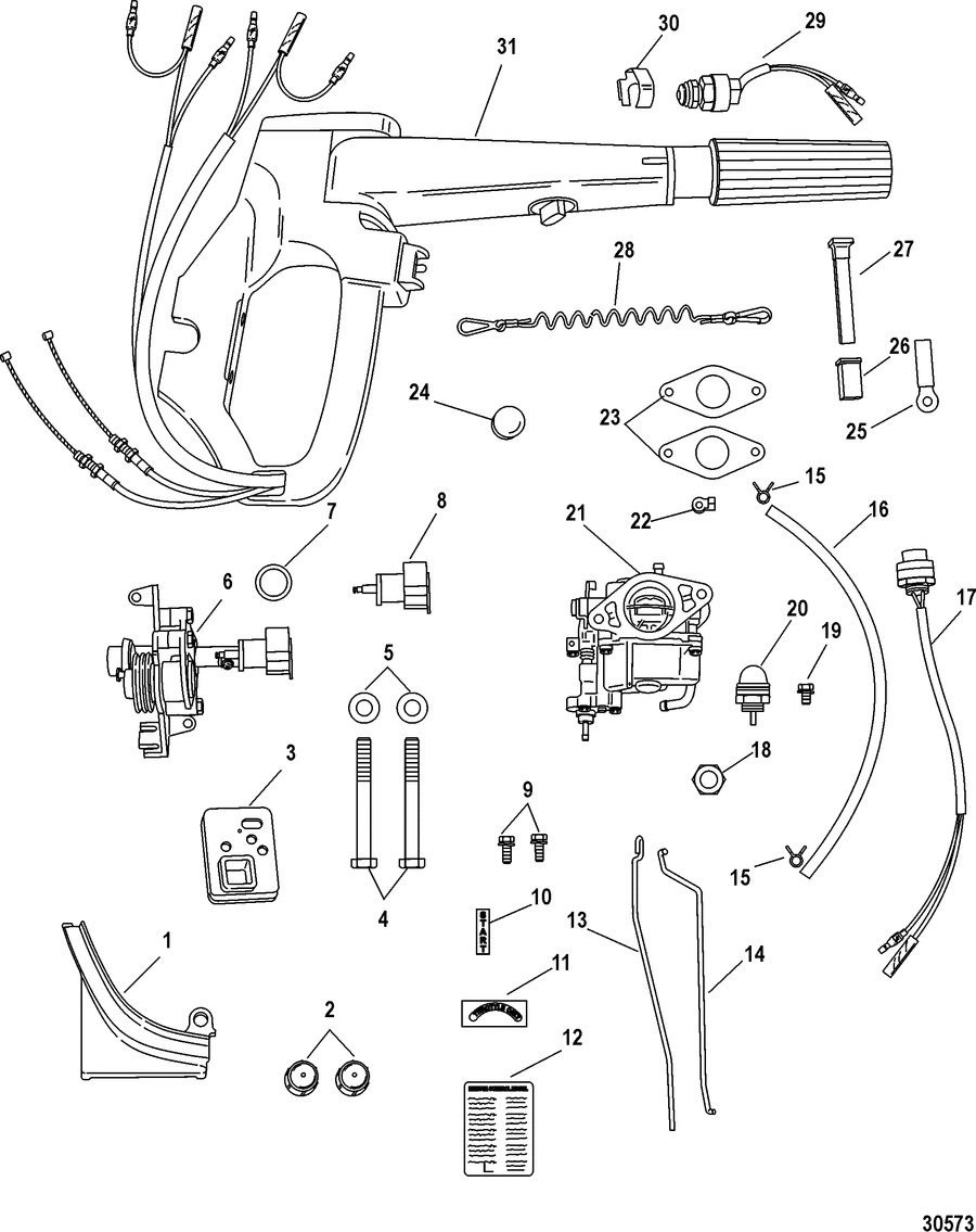 Marine Parts Plus Mercury 4 Serial 9.9 4-STROKE 209cc 892644A05 10750-265