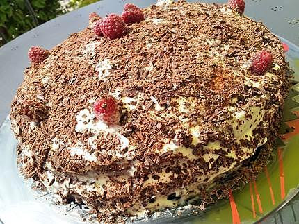 Recette De Foret Noire Au Nutella Fourre Aux Framboises Et Sa Chantilly Au Mascarpone