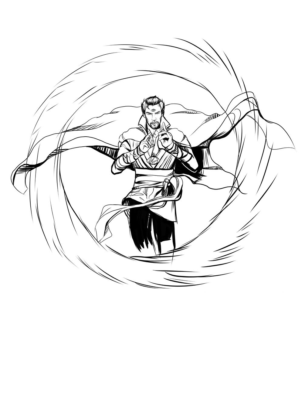 Download Doctor Strange Open Magic Gate Coloring - Play Free Coloring Game Online