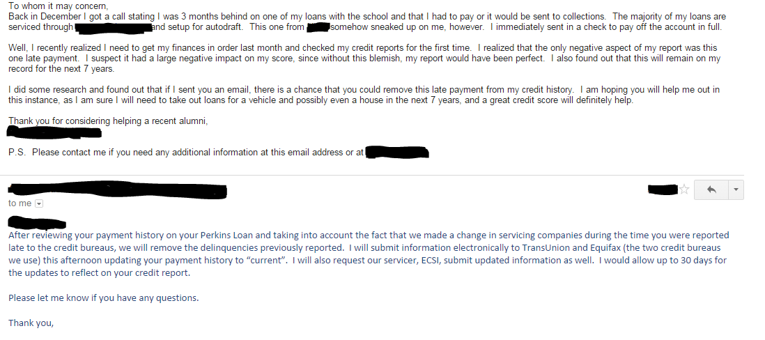 Goodwill letter bumped my credit score from 696 to 758 