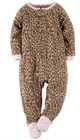 New Baby Girls Carter's Leopard Cat Footed Sleeper Pajamas 18 Months