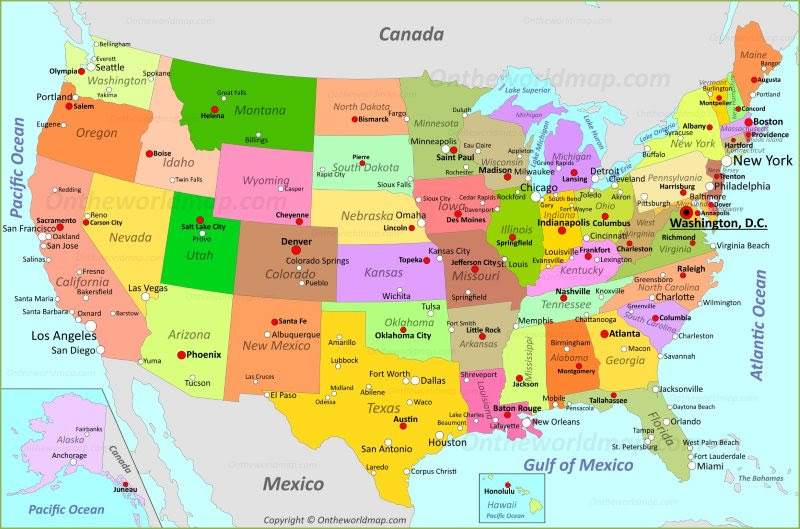 Show Me A Map Of The United States Of America USA Map | Maps of United States of America (USA, U.S.)