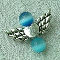 20pcs Tibetan Silver Angel Wing Charm Beads 20mm(D) ~Jewelry Findings~