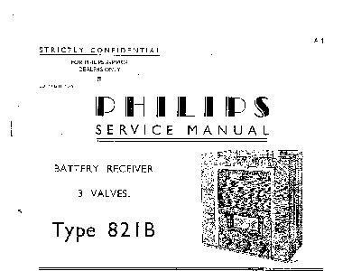 Pdf Download service sheet service manual philips 821b battery receiver Loose Leaf PDF