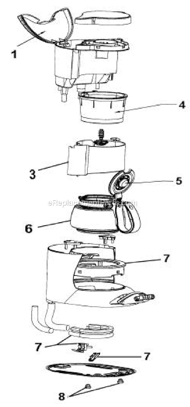 Mr. Coffee NL4 Parts List and Diagram : eReplacementParts.com