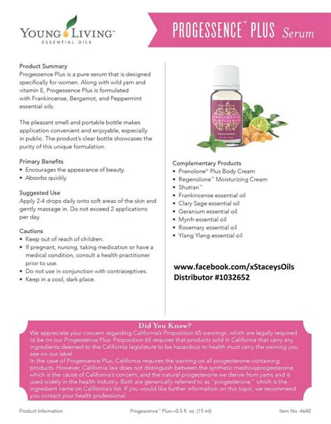 young living essential oils progessence learn