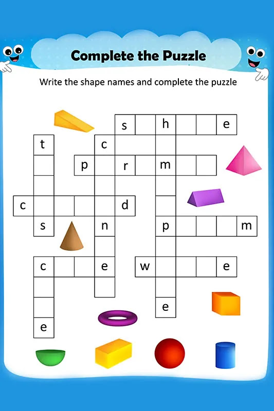 15 Simple & Easy To Do Crossword Puzzles for Preschoolers & Kids