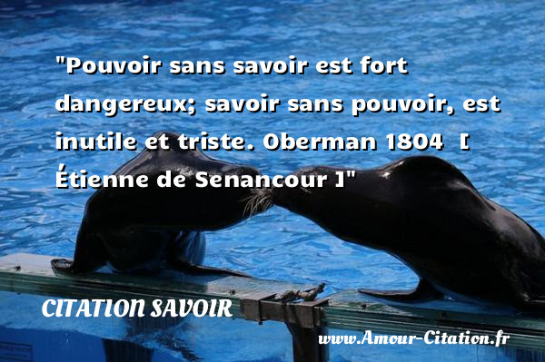 Pouvoir Sans Savoir Est Fort Citation Savoir Savoir Poemes Citations Proverbes Sur L Amour