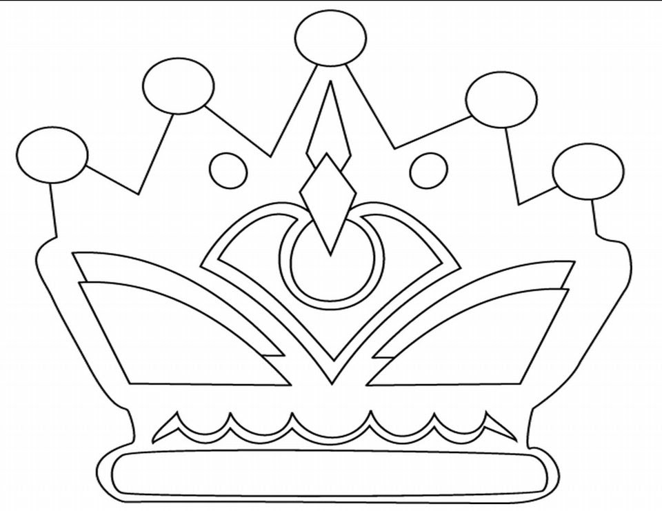 Crown coloring pages to download and print for free