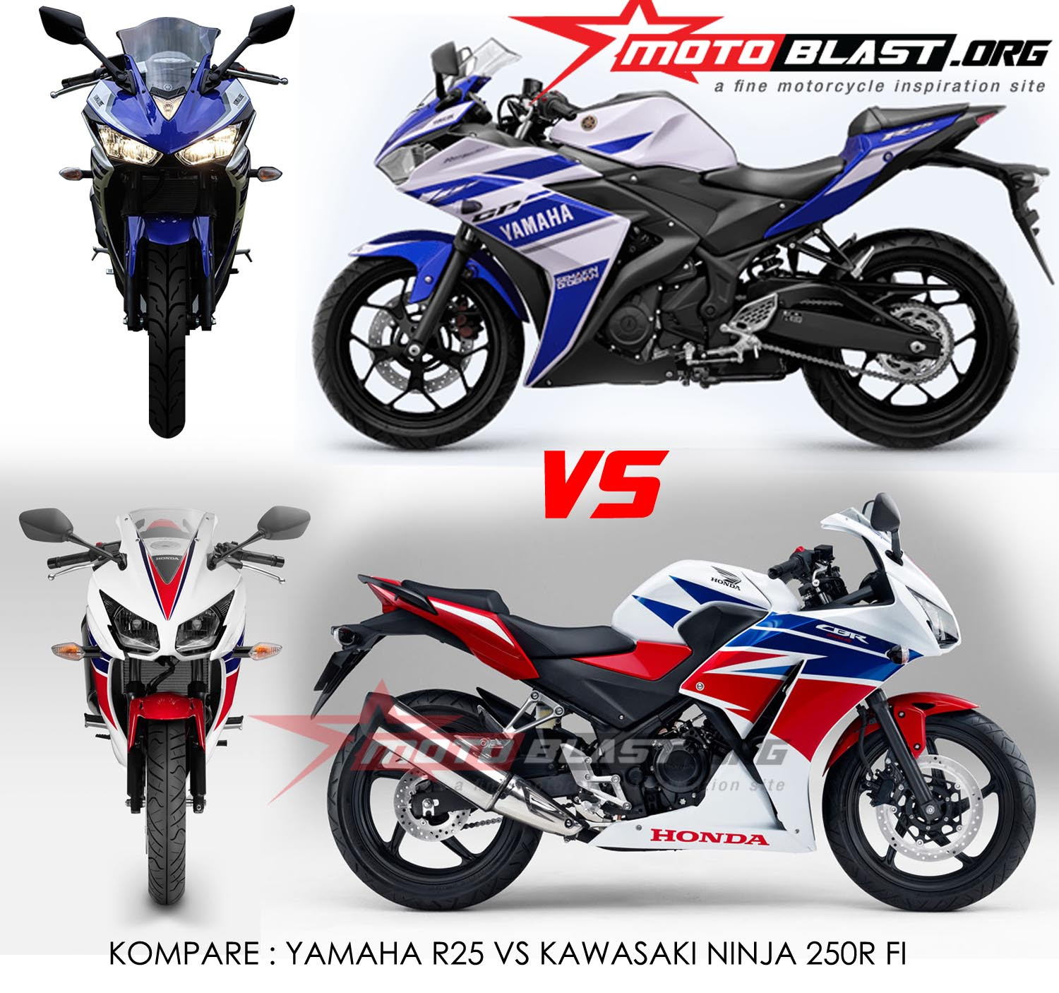 OLI TERNAMA 2014 2030 Mengukur Yamaha R25 VS Honda CBR250R Dual