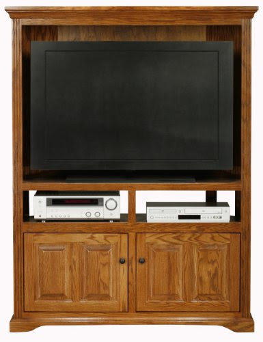 Eagle Industries 93760WPMD Eagle Industries Oak Ridge FP3 Mid Corner Entertainment Center- Medium Oak