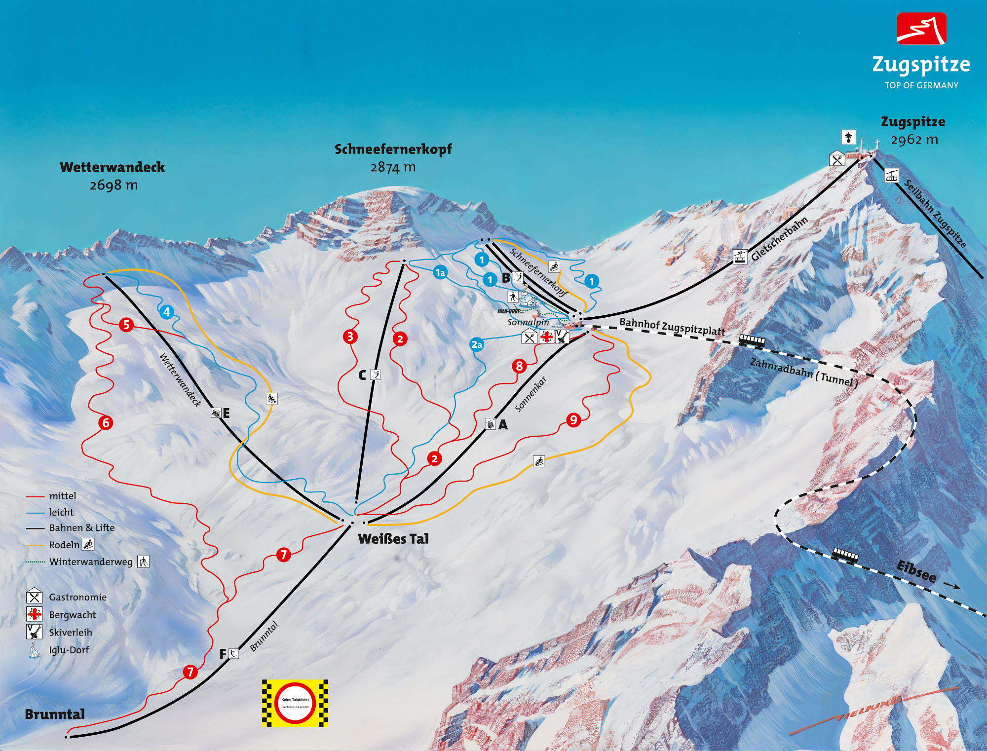 Pistenplan Zugspitze Pistenplan Zugspitze