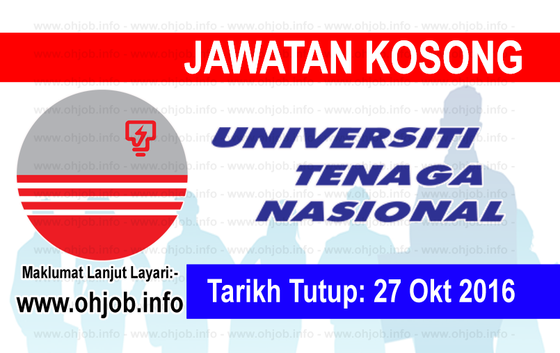 Jawatan Kerja Kosong Universiti Tenaga Nasional (UNITEN) logo www.ohjob.info oktober 2016