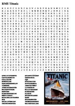  titanic word search by stevens social studies tpt