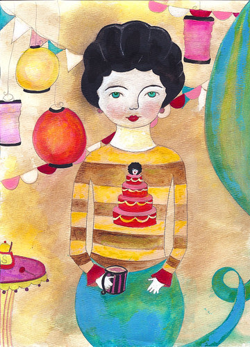 New Illustration: China Doll Mermaid