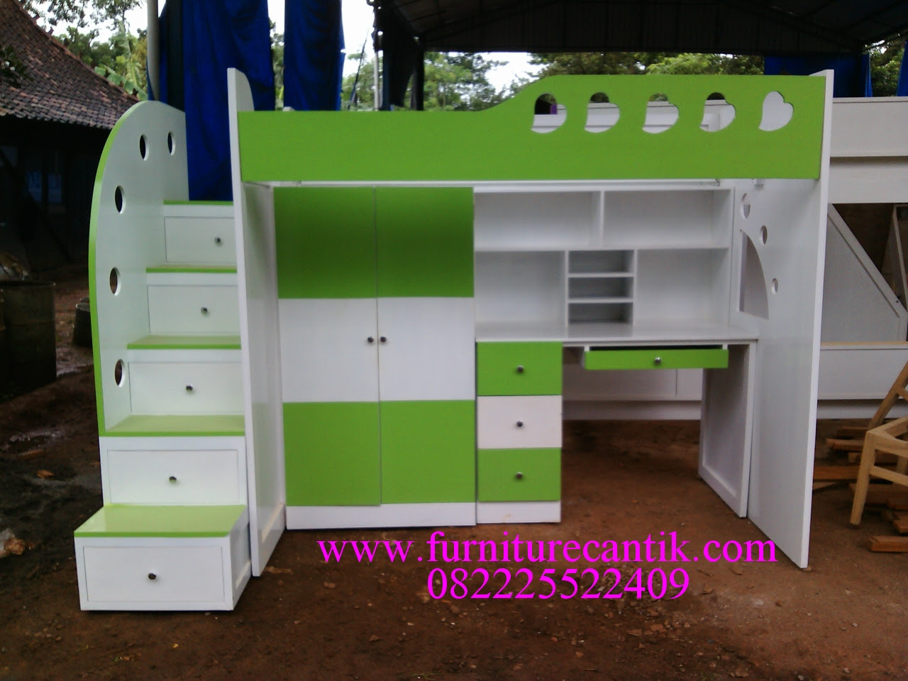  Tempat  Tidur  Tingkat Love Meja Belajar Dan Lemari  Toko 