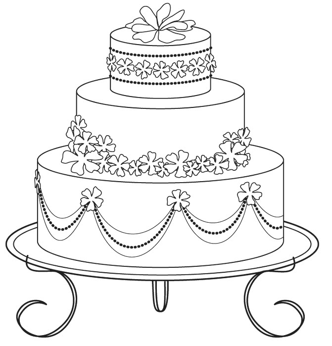 wedding cake coloring pages 03 wedding cake coloring pages 03