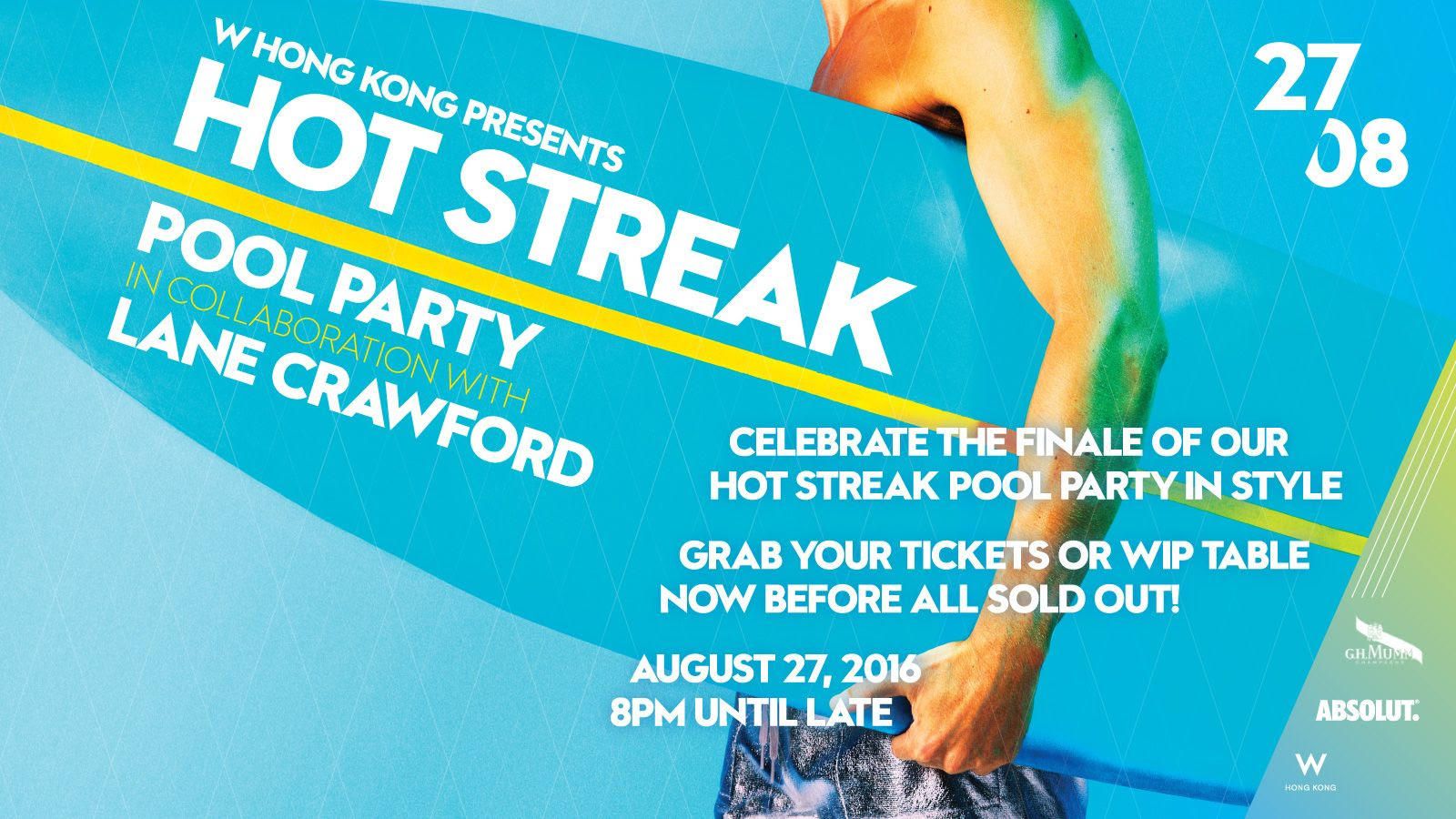 W Hong Kong Presents Hot Streak Pool Party Tickets Saturday 27th August Ticketflap