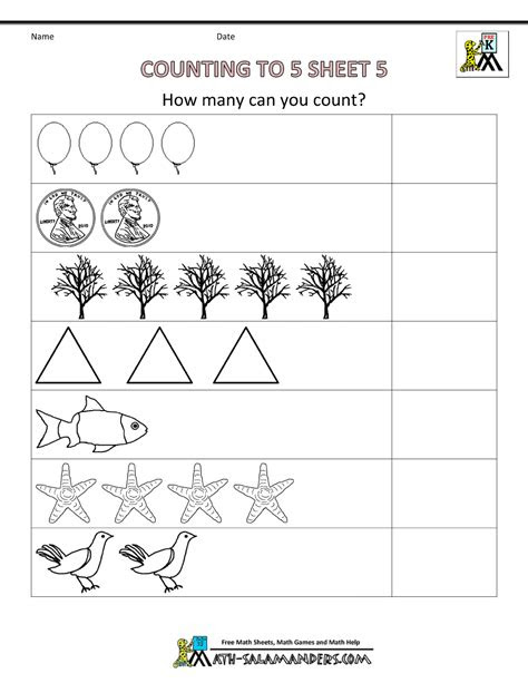  preschool mathematics worksheets