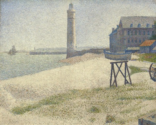 Georges Seurat - Lighthouse at Honfleur [1886] by Gandalf's Gallery
