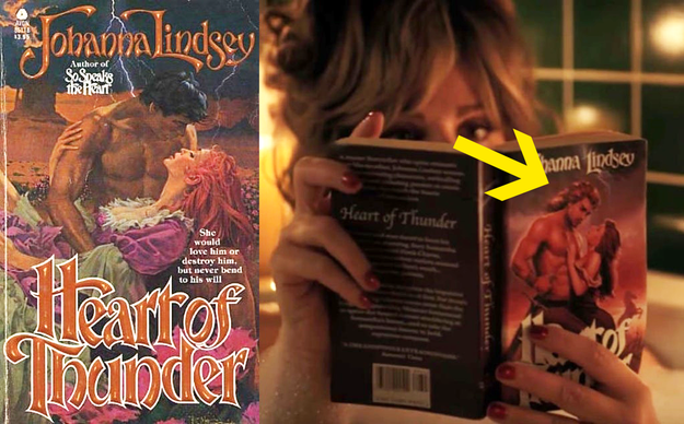 Mrs. Wheeler's romance novel cover was apparently photoshopped to look like Billy.