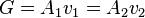 G = A_1 v_1 = A_2 v_2