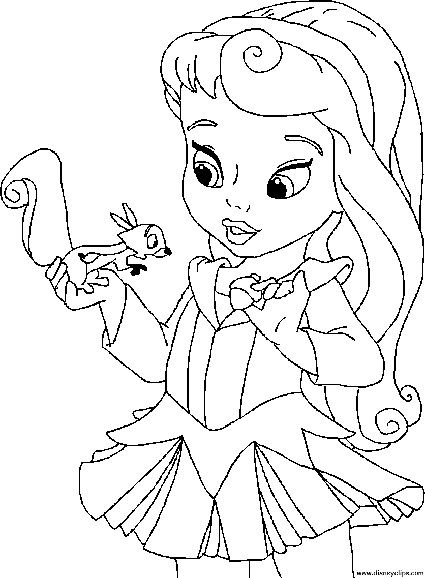 Baby princess coloring pages to download and print for free