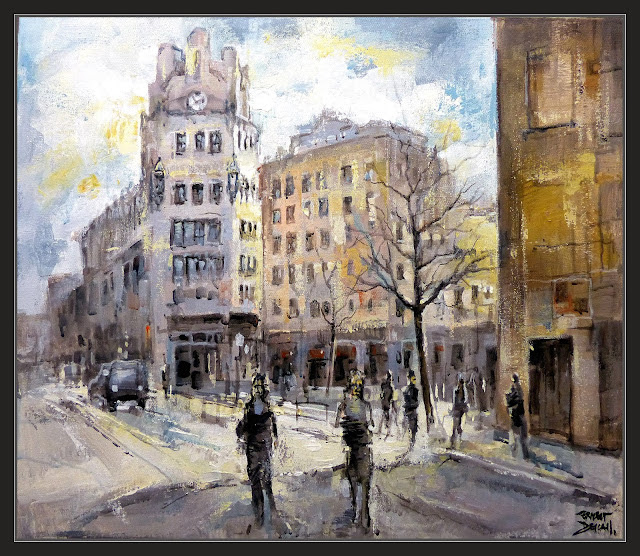 MANRESA-PINTURA-CAL JORBA-CONSERVATORI-PASSEIG-EDIFICIS-SEU-COVA-PONT-VELL-PAISATGES-PANORAMICA-PINTURES-PINTOR-ERNEST DESCALS