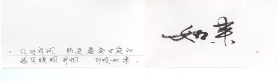 金刚经 凡所有相 皆是虚妄 若见诸相非相 则见如来 Lisiming Net