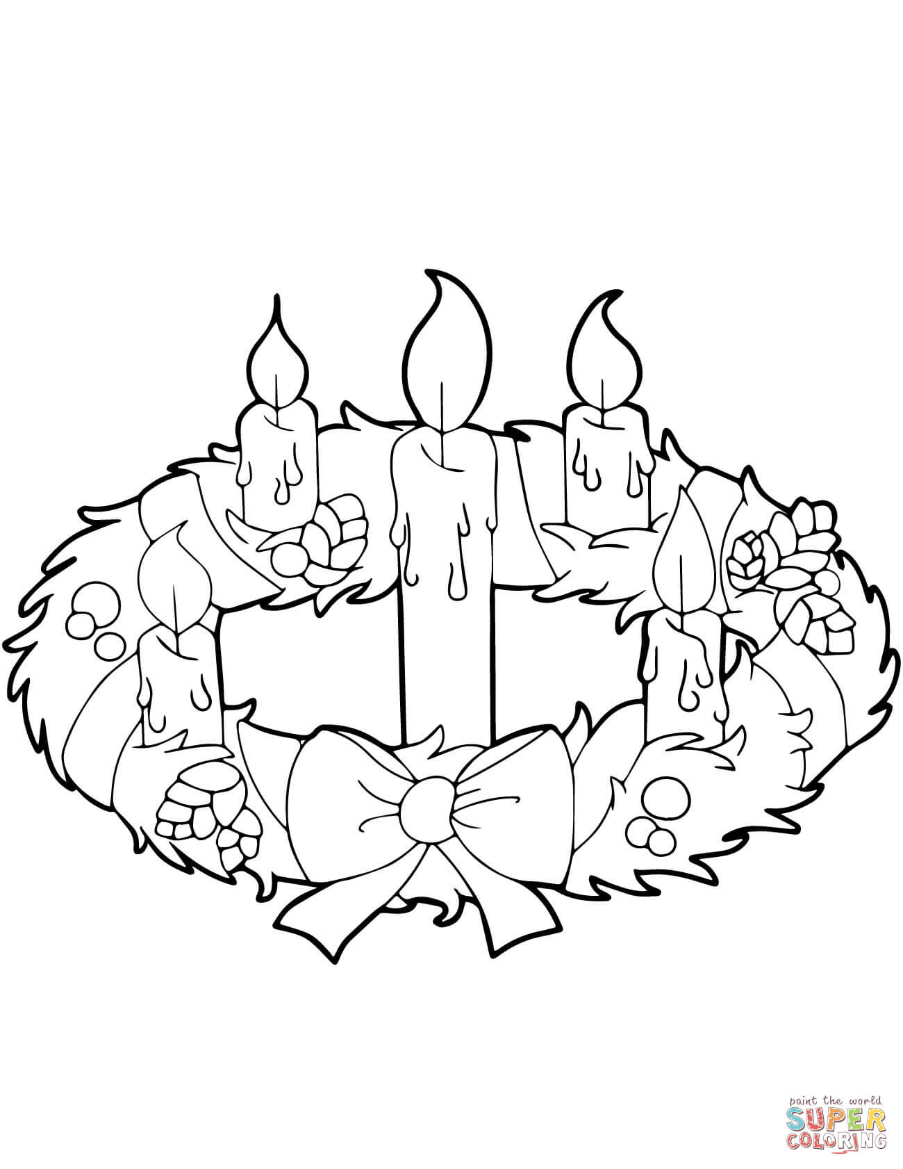 Advent-Wreath-and-Candles-coloring-page-|-Free-Printable-...
