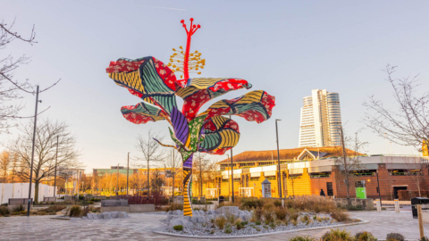 Hibiscus Rising statue
