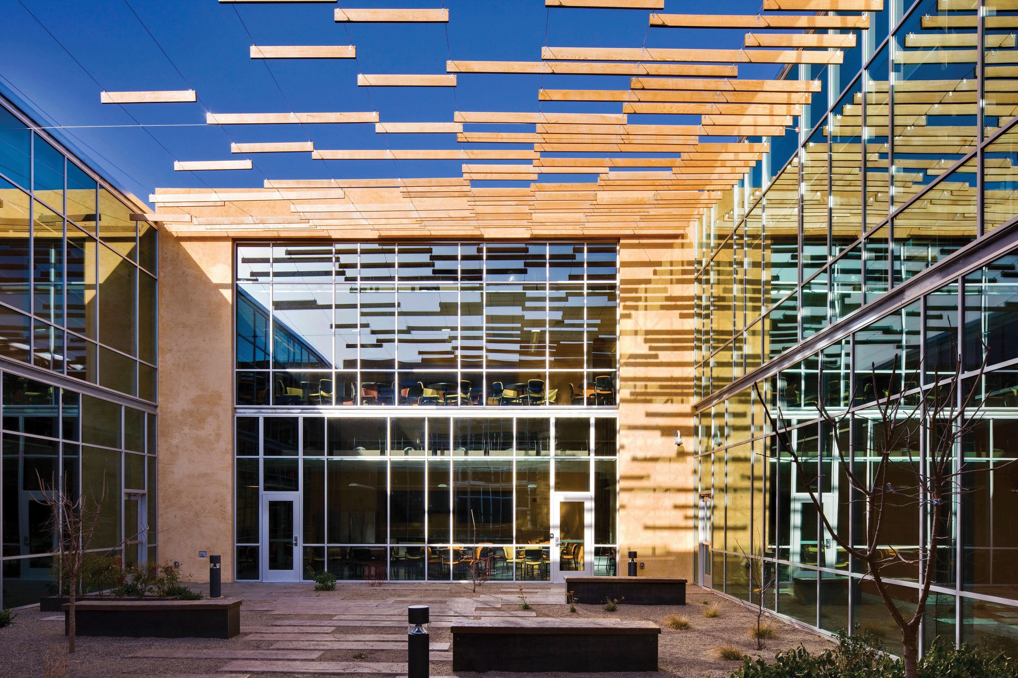 A Suspended Shading System Made From Wood Architect Magazine