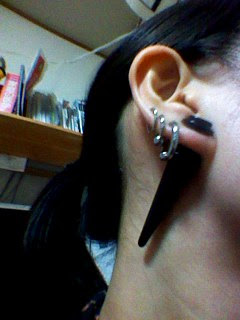 ピアスホール拡張最終段階 ０g ００g Ange De Verre
