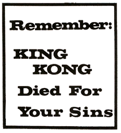 King Kong murió por nosotros