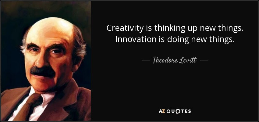 Theodore Levitt quote: Creativity is thinking up new 