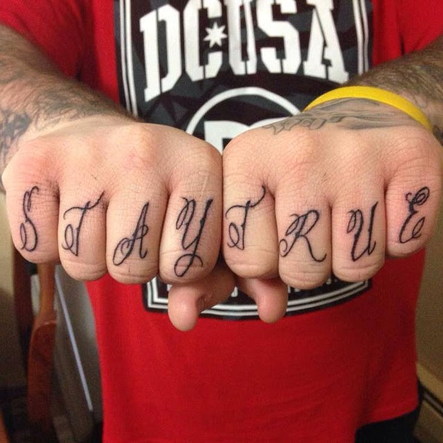 cool knuckle tattoo words