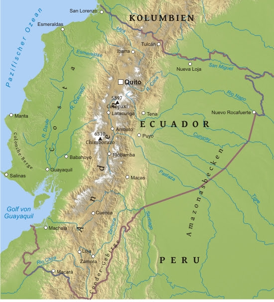 Karte von Ecuador - Karten21.com