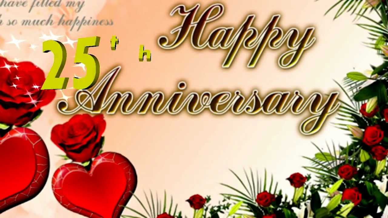 Happy 25th Anniversary Greeting Card, Ecard - YouTube
