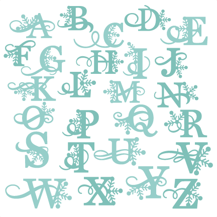 Download Winter Alphabet SVG cutting files winter svg cuts winter ...