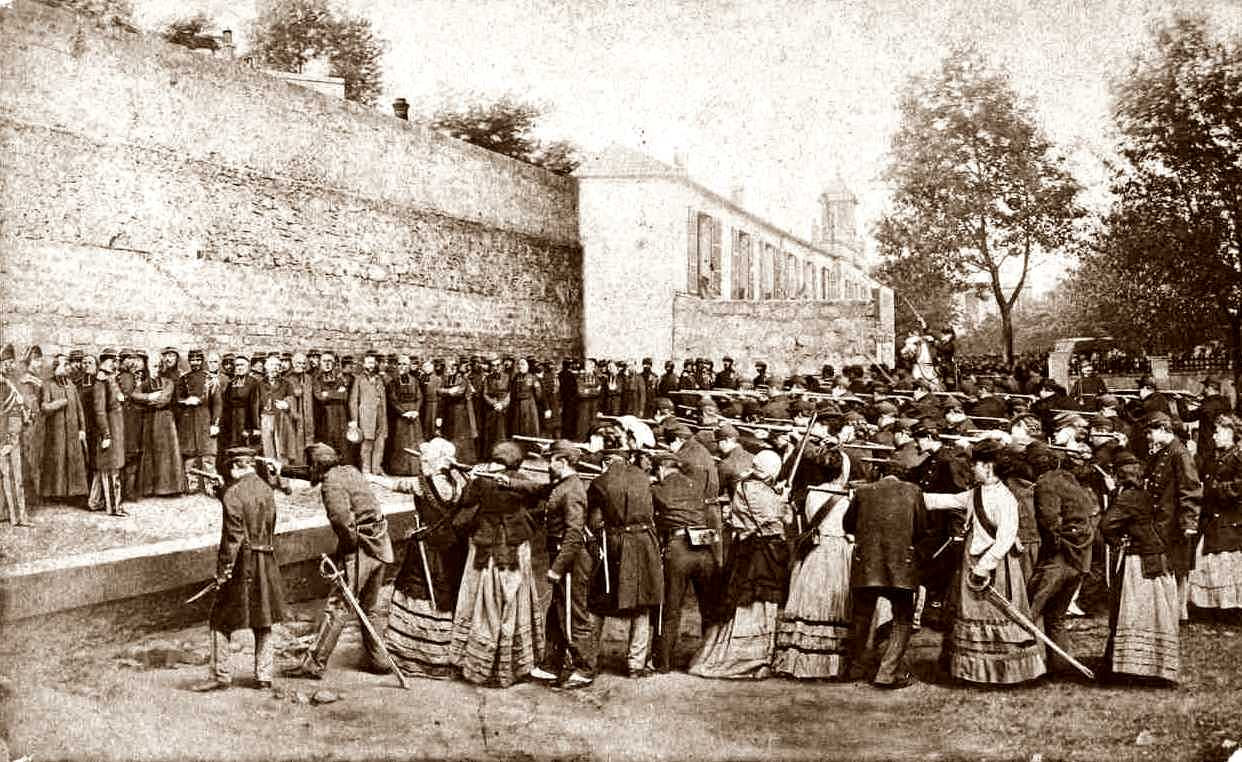 Recreación de las ejecuciones de la calle Haxo.  Fotografía de E.  Appert