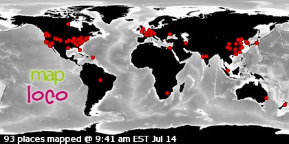 Locations of Site Visitors
